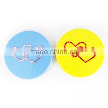 promotion gift sliding round pocket mirror