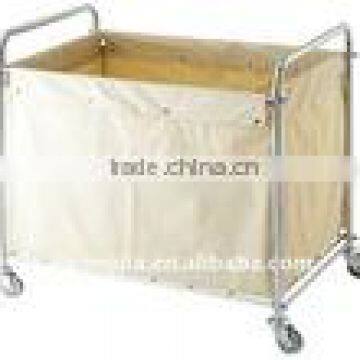 White Linen Truck Trolley Service Carts Hotel Room Service Carts Hopital Linen Carts with wheels