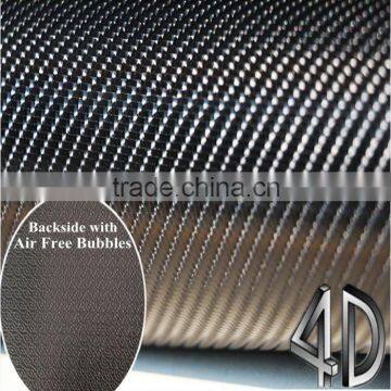 High glossy flexible pvc adhesive car protective 4d carbon fiber vinyl