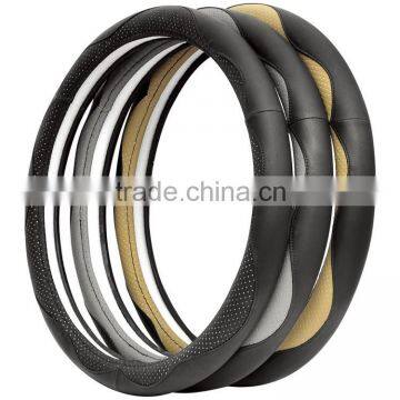 Top Leather Steering Wheel Cover Universal Fit Soft Breathable Steering Wheel Wrap