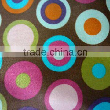 Printed satin colored circles