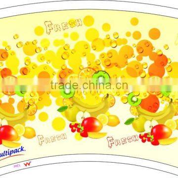 paper fan for cup ice cream container pe coated paper fan for ice cream cup