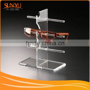 Beautiful Wooden Stand Fashion Clear Acrylic Sunglasses Display Racks (SUNYU)