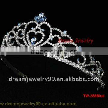 Wedding Bridal Tiara Rhinestone Silver Crystal Crown Pageant Prom Veil Headband metal crown decor