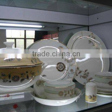 promotional Korean Janpanese style home family gold elegant melamine dinnerware set                        
                                                Quality Choice