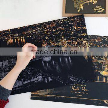 Fashion DIY Toys London Scratch Night View PIicture for Kids photo-2