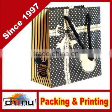 Art Paper White Paper Gift Shopping Promotion Bag With Handle(210087)