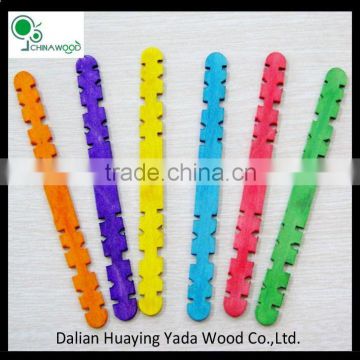 Assorted Colored Grooved Craft Wood Sticks