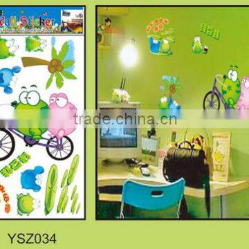 New design custom cartoon vinyl home decor removable wall sticker for kids