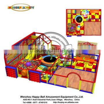 SMALL indoor soft play house Type slides,swings,climbing ladders,free fall,merry round for sale