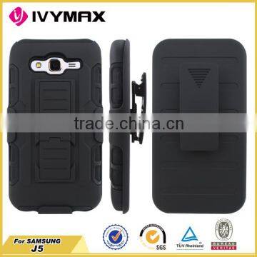 Heavy Duty Defender Robot Case Stand for samsung J5 Black