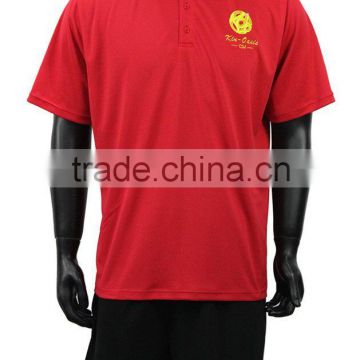 custom made embroidered logo high quality red polo shirt