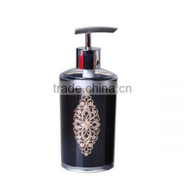 Christmas gift black color plastic body lotion bottle with iron piece