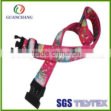 Factory direct sale customized high quality luggage belt with scale and tsa lock