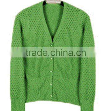 2015 Ladies new design high quality wool cardigan