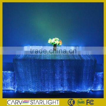 wholesale fiber optic luminous light fitted banquet table cover