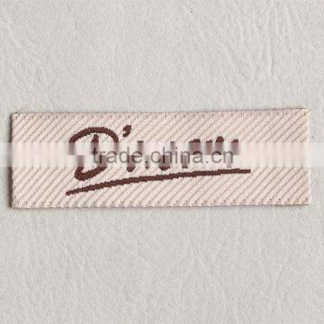 Diagonal Sleeve Label and Clothing Weaving Tag for Feather Cotton