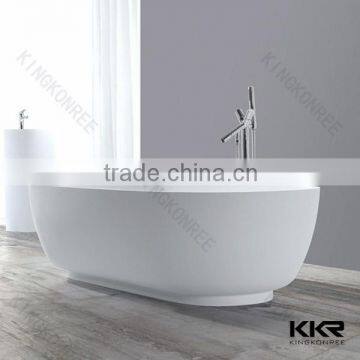 Classic Artificial Stone Freestanding Bathtub With Seat photo-5