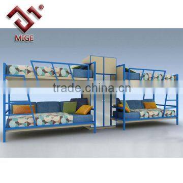 Dormitory bunk bed with wardrode