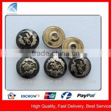 YX4616 Custom Made Black Metal Rivet with Embossed Logo