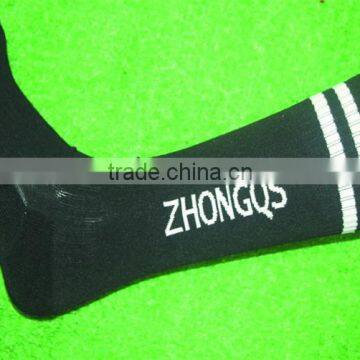 Wholesale Black Blank Top Quality Football Socks