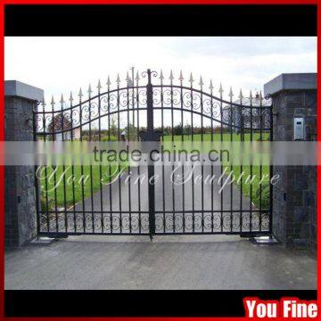 Home Decorative Galvanized Sliding Iron Driveway Gates