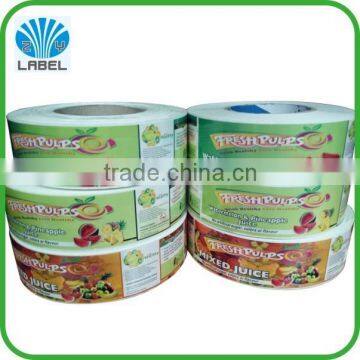 High quality juice adhesive label stickers