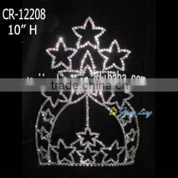 large tiara star shape pageant crown