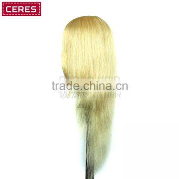 Blonde Long Hair Training Head for Hairdresser 18 Inch to 24 Inch photo-2