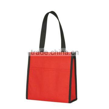 Two-Tone Non-Woven Lunch Bag-Red