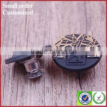 Design custom made clothing brand garment coat metal buttons