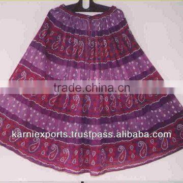 BANDHAGE ETHNIC PRINT COTTON SKIRTS & PANEL PRINTS VINTAGE skirts for womens & girls made in india skirts based at jaipur