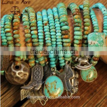 2016 boho summer turqoise bracelet,new handmade raw gemstone bracelet                        
                                                Quality Choice