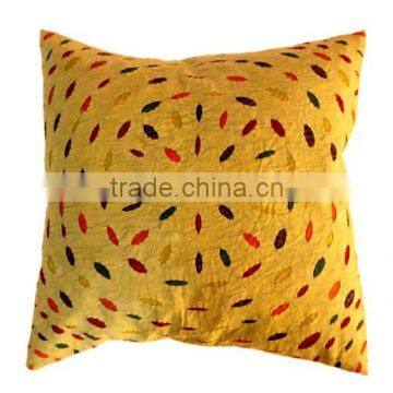 RTHCC-6 Latest Designer Applique Cut work Square cushion covers home Furnishing Manufacturer and Exporter