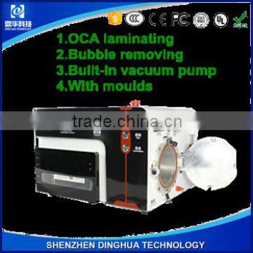 Dinghua newest design 5in1 OCA vacuum lamination machine+ air bubble removing+moulds