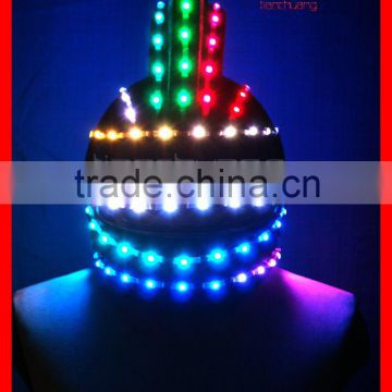 Programmed LED Robot helmet,unique dance helmet used for stage performance