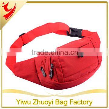 High Quality Oxford Polyester Material Waist Bag with Double Layer Pockets and Zipper