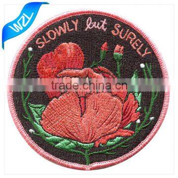 2016 Custom Latest High Quality Grateful Embroidery Rose Patches