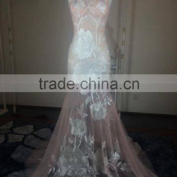 (JBH2016-14) MARRY YOU Transparent Sexy Bare Back Evening Dress photo-2