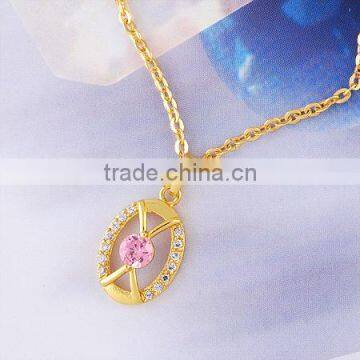 Simple elegant 24 gold fashion crystal Pendant for Women