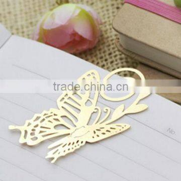 2016 IN STOCK wholesale european and american trade retro bookmark fragrant plants delicate flower blank metal bookmarks