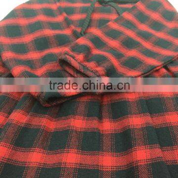 Cotton Yarn Dye Plaid Women Pajama Suit photo-4