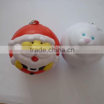 Promotional PU anti-stress ball PU stress ball PU stress Santa Claus