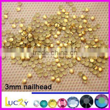 korean quality hot fix nailhead matte gold color