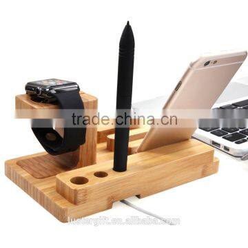 Best Selling i Watch Bamboo Wood Charging Stand Bracket for Apple Watch Stand Docking Station for Both 38mm and 42mm