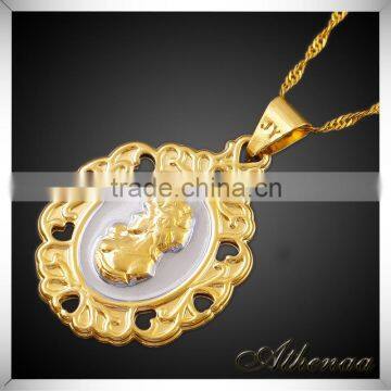 Gold Plated Flower of Life Fancy Pendant Designs for Girls Essential Oil Jewelry photo-3