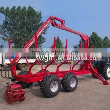 High quality ZM10006 10 tons Log loading Trailer with Grapple for sale