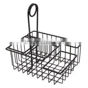 Black Wire 4 Compartment Restaurant Menu Holder