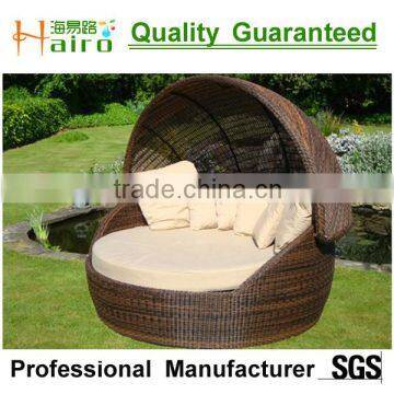 All weather wicker round rattan daybed
