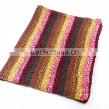 High quality new 2016 autumn and winter colorful acrylic stripe fashion warm scarf female